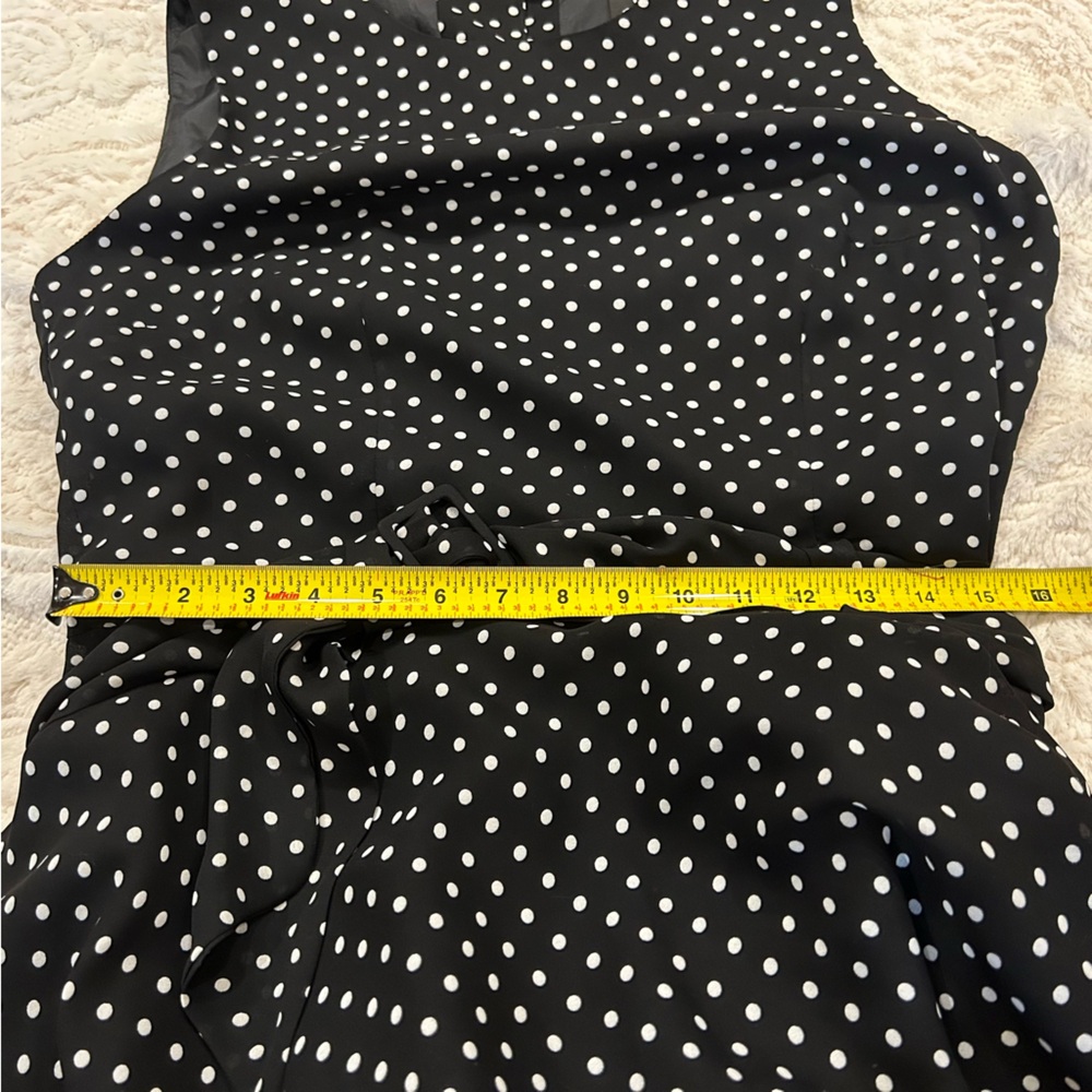 Vintage Pretty Woman Derby Inspired Belted Polka Dot Dress — 90’s does 1950’s - Picture 8 of 9